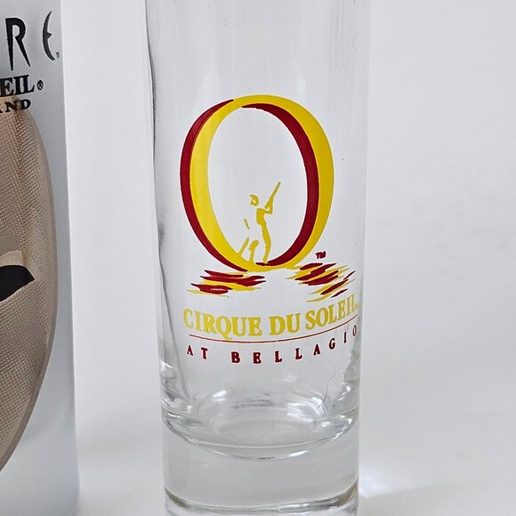 Cirque Du Soleil Mystere & O Shot Glasses 4" Tall Las Vegas + Bonus Shot Glass - Picture 3 of 4